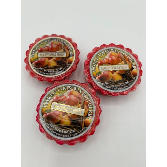Set of 6 Yankee Candle Wax Potpourri Tart Melts Mandarin Cranberry, Macintosh & - Picture 8 of 10
